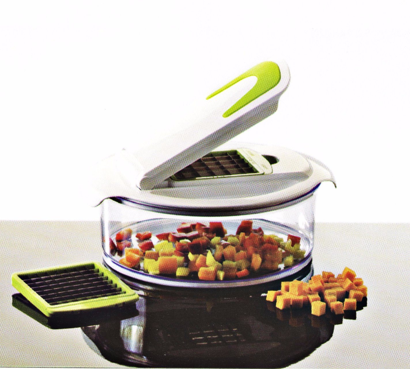 Plastic Vegetable Chopper Dice and Slice Cutting Food Machine Cg069