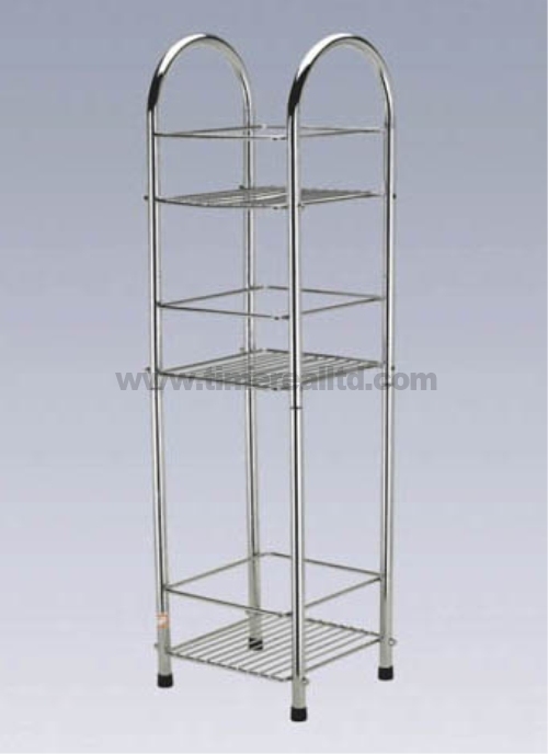 Factory wholesale Bamboo Cutlery Set -
 Chrome Wire Metal Kitchen Storage Rack Sr-C004 – Long Prosper