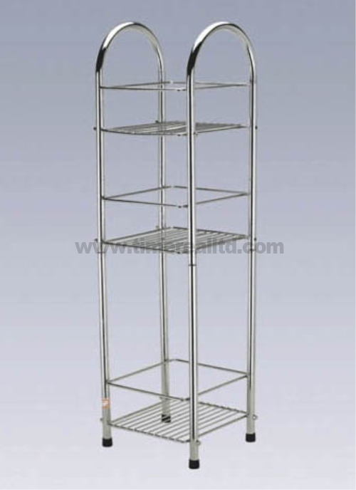 OEM Manufacturer Nature Wheat Dinner Sets -
 Chrome Wire Metal Kitchen Storage Rack Sr-C004 – Long Prosper