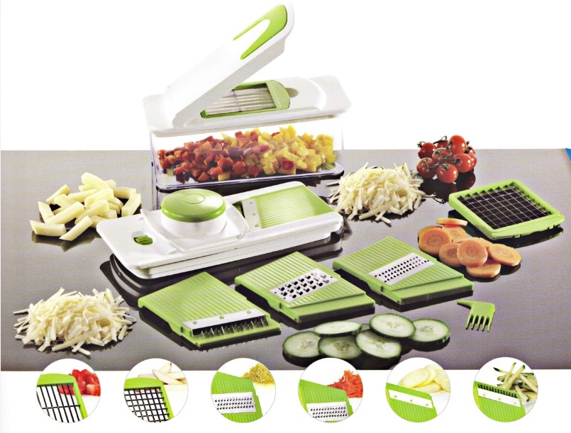 Multi- Functional Home Appliance Plastic Food Processor Vegetable Chopper Cutting Machine Set Cg051