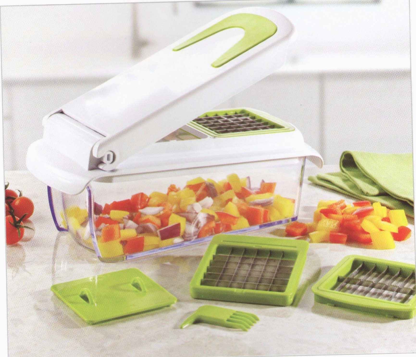 Plastic Food Processor Vegetable Chopper Dice Slice Cutting Food Machine Cg067