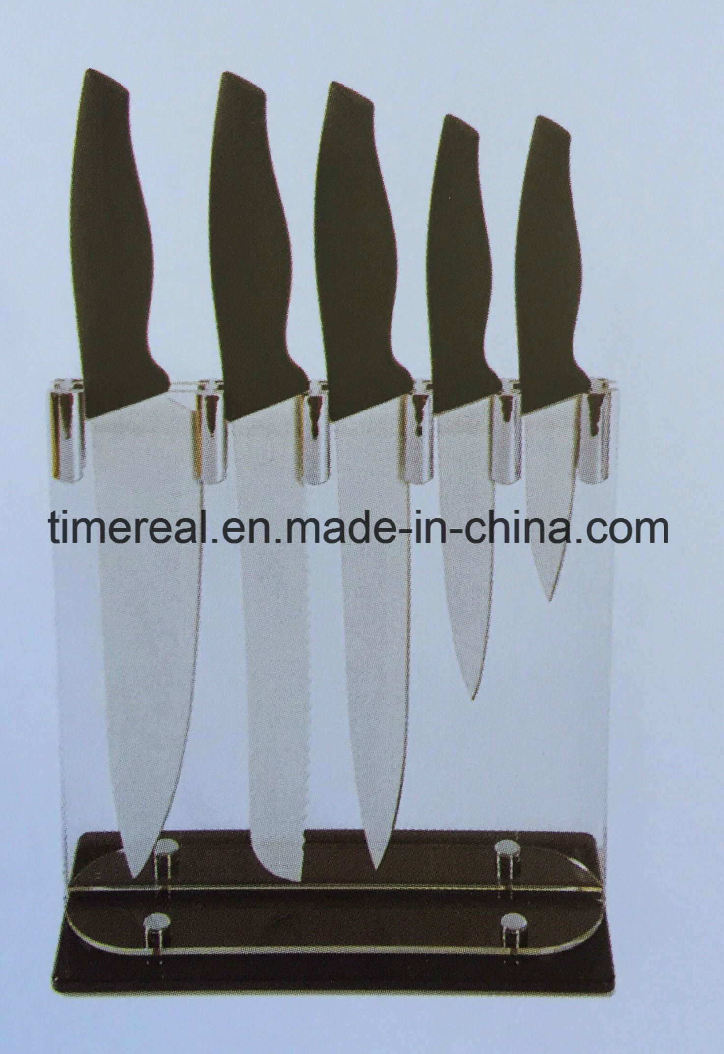 OEM/ODM China Manual Orange Juicer -
 Stainless Steel Kitchen Knives Set with Painting No. Fj-0056 – Long Prosper