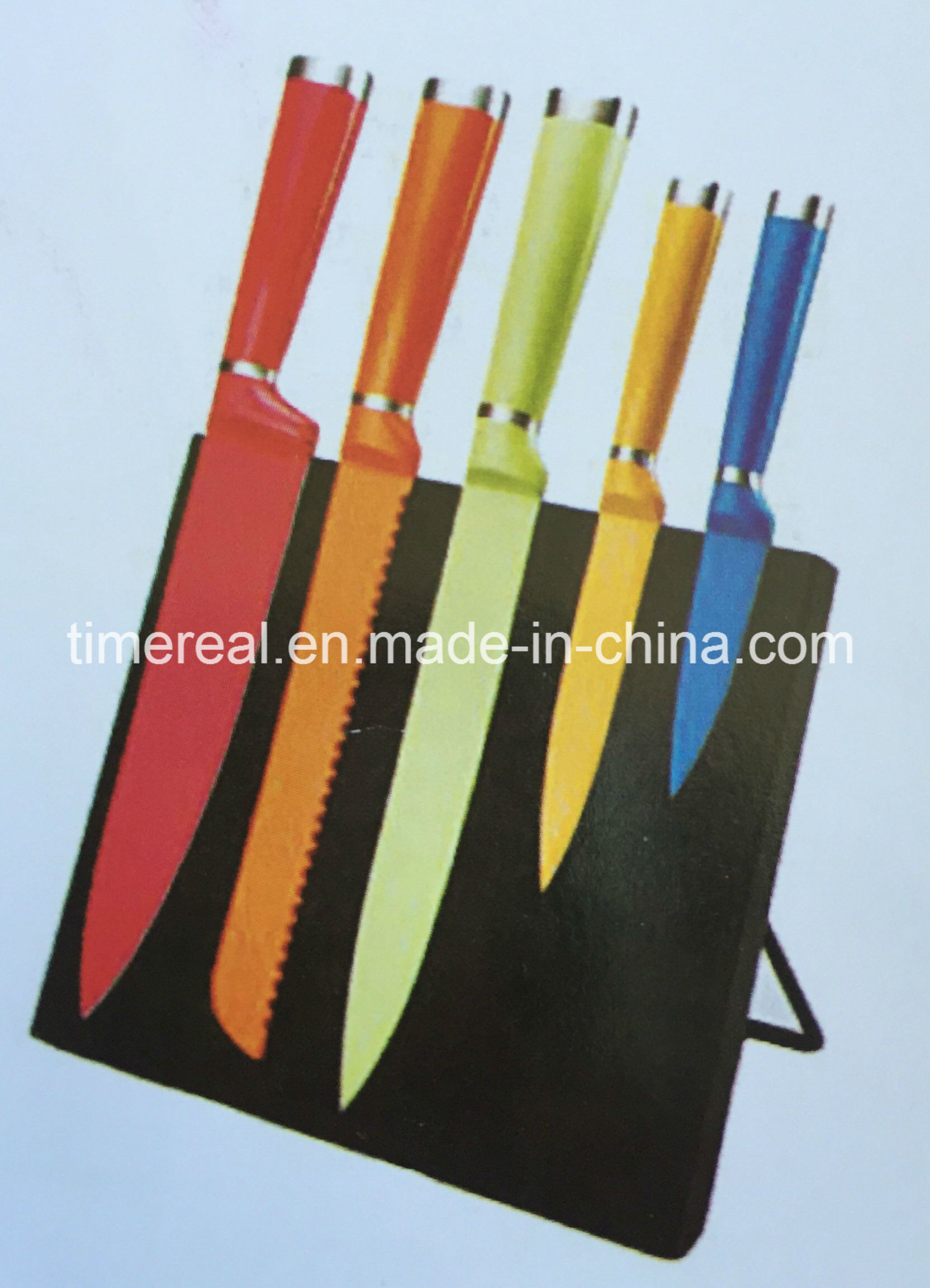 Stainless Steel Kitchen Knives Set with Painting No. Fj-0058