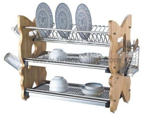 Online Exporter Cooking Utensil Set -
 3 Layers Kitchen Metal Wire Dish Drainer Rack – Long Prosper