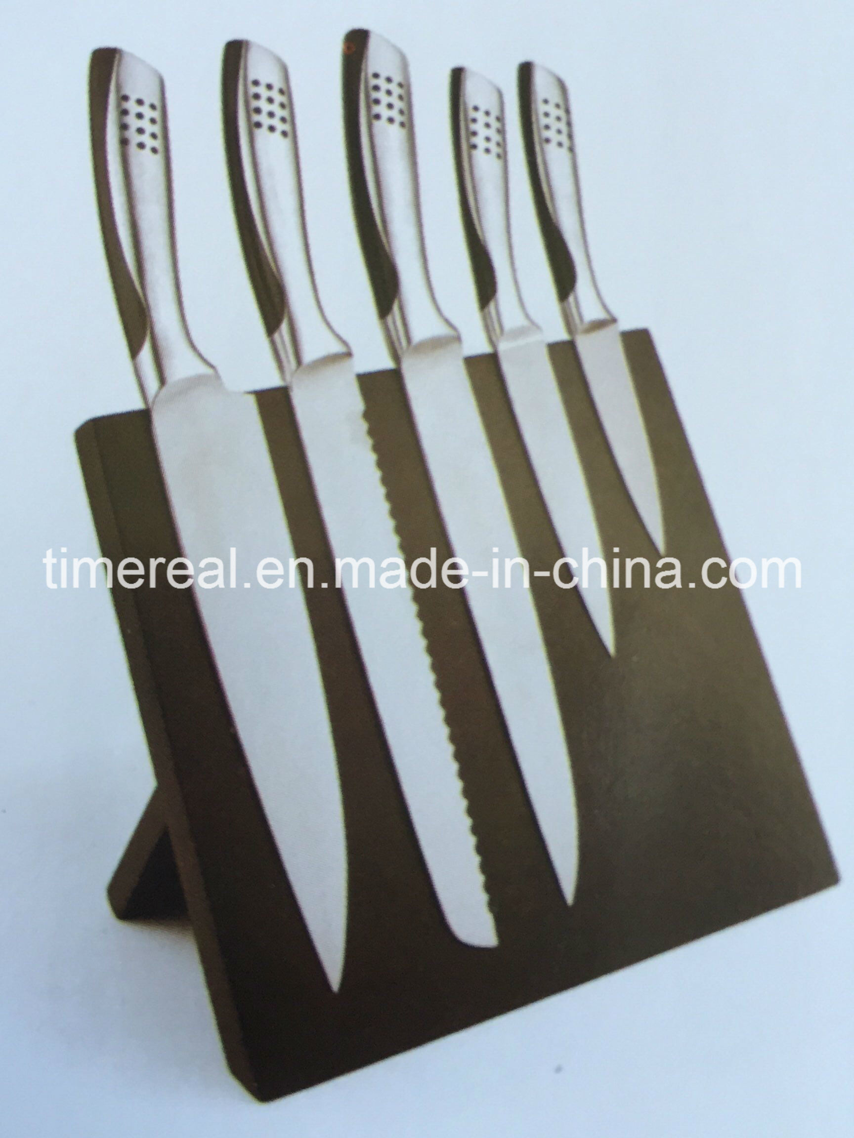 OEM/ODM Manufacturer Cookware Set -
 Stainless Steel Kitchen Knives Set with Painting No. Fj-0059 – Long Prosper