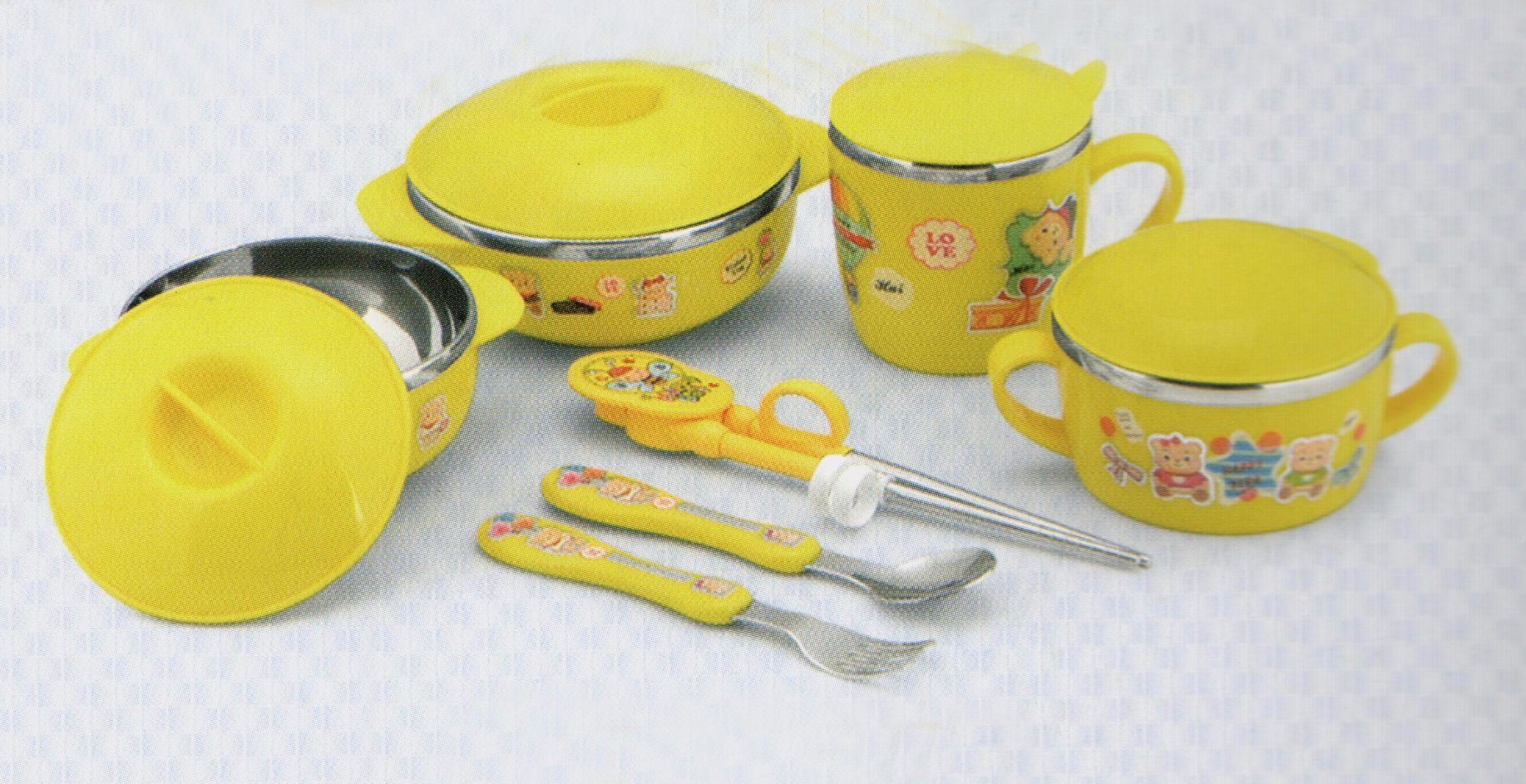 OEM Supply Wheat Straw Utensils -
 8PCS Stainless Steel Lunch Box with Handle – Long Prosper