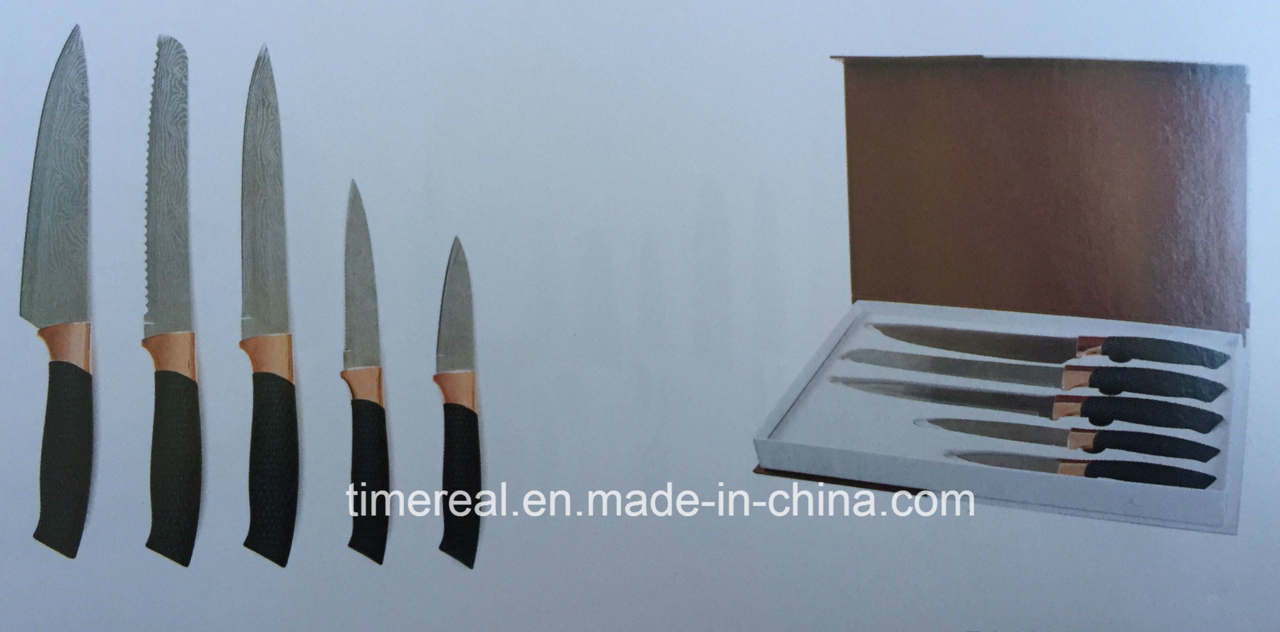 OEM manufacturer Restaurant Cutlery Set -
 Stainless Steel Kitchen Knives Set with Painting No. Fj-005 – Long Prosper