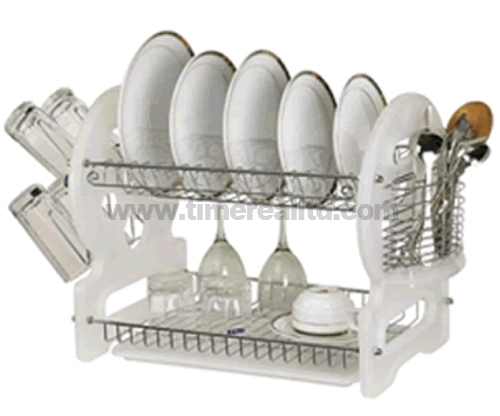 Factory Price For Mini Espresso Coffee Maker -
 2 Layers Metal Wire Kitchen Dish Rack No. Dr16-8bp – Long Prosper