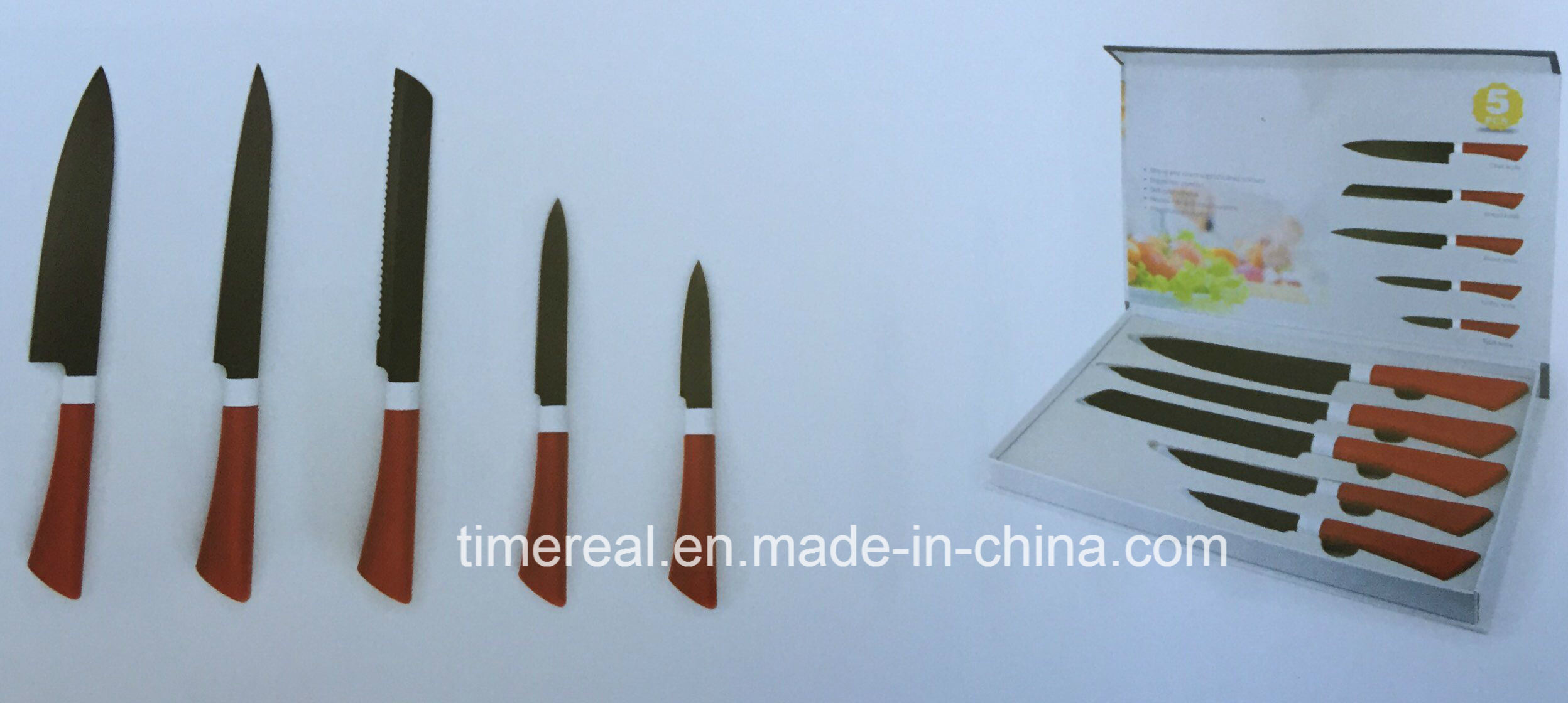 Factory making Orange Machine Juicer -
 Stainless Steel Kitchen Knives Set with Painting No. Fj-0012 – Long Prosper