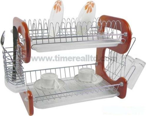 Chinese Professional Blenders -
 Metal Wire Kitchen Dish Rack Wooden Board No. Dr16-9bw – Long Prosper