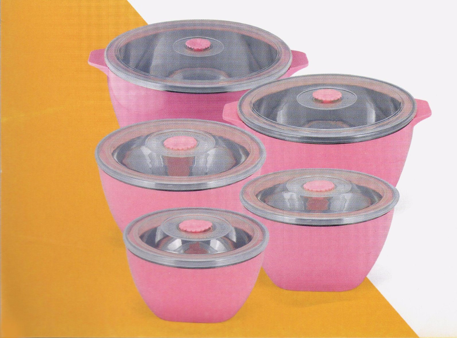 Chinese wholesale Electrical Food Pan Carriers -
 5PCS Color Stainless Steel Food Box Carrier – Long Prosper