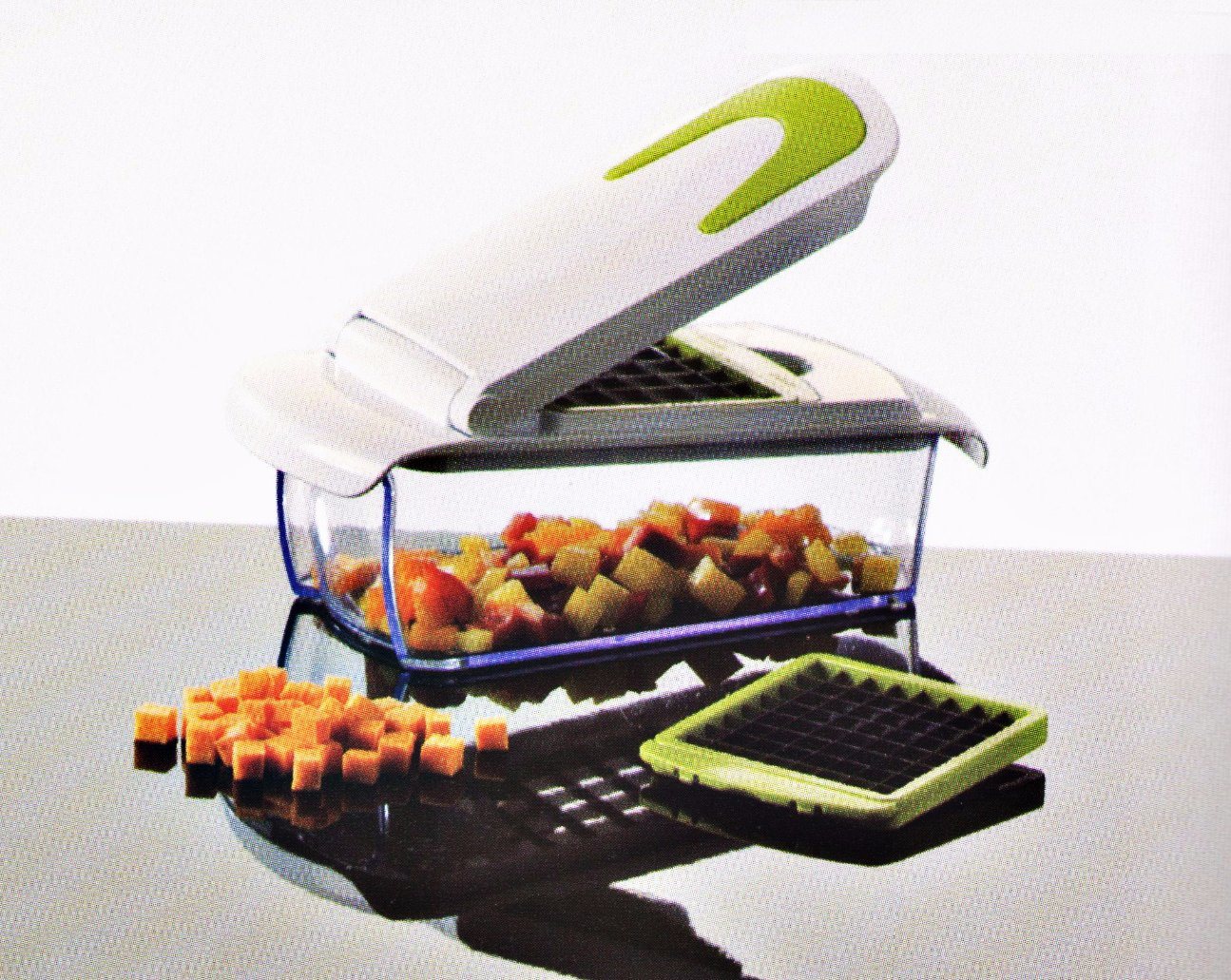 2 in 1 Plastic Food Processor Vegetable Chopper Cutting Machine Set Cg059