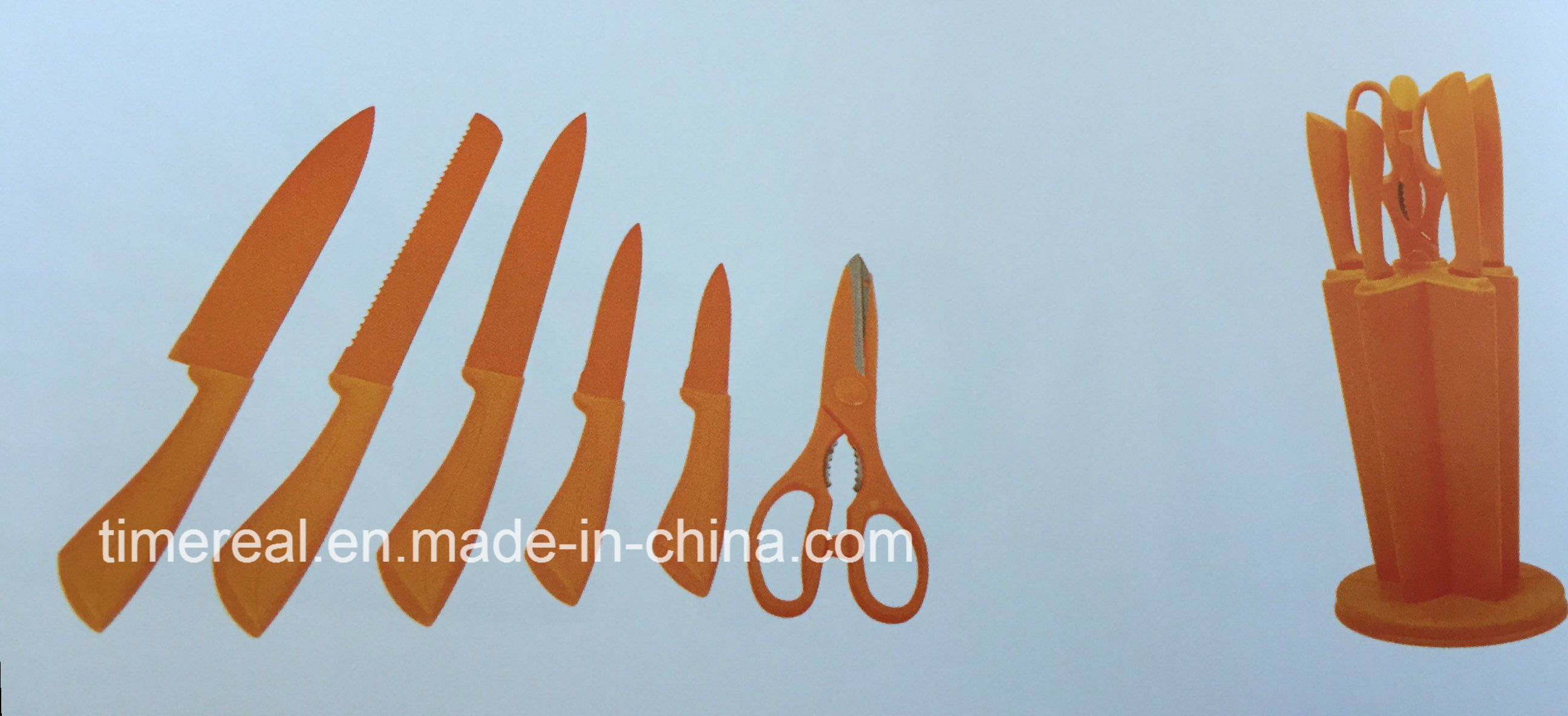 OEM Customized Wheat Straw Kitchenware -
 Stainless Steel Kitchen Knives Set with Painting No. Fj-0043 – Long Prosper