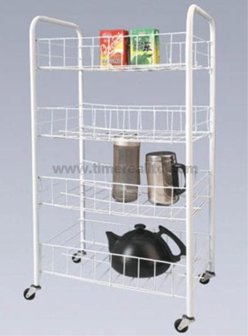 OEM manufacturer Cookware For Home -
 Chrome 4 Tiers Steel Kitchen Storage Rack Sr-B003 – Long Prosper