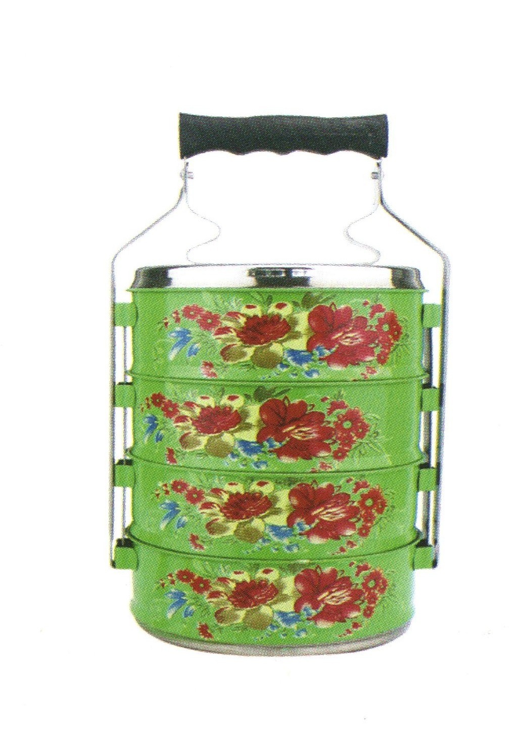 4 Lag rustfrit stål Lunch Box Food Carrier Lb012