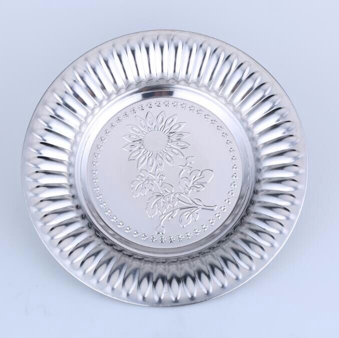 Hot Tengesai Stainless Steel Soup Plate pamwe Flowers