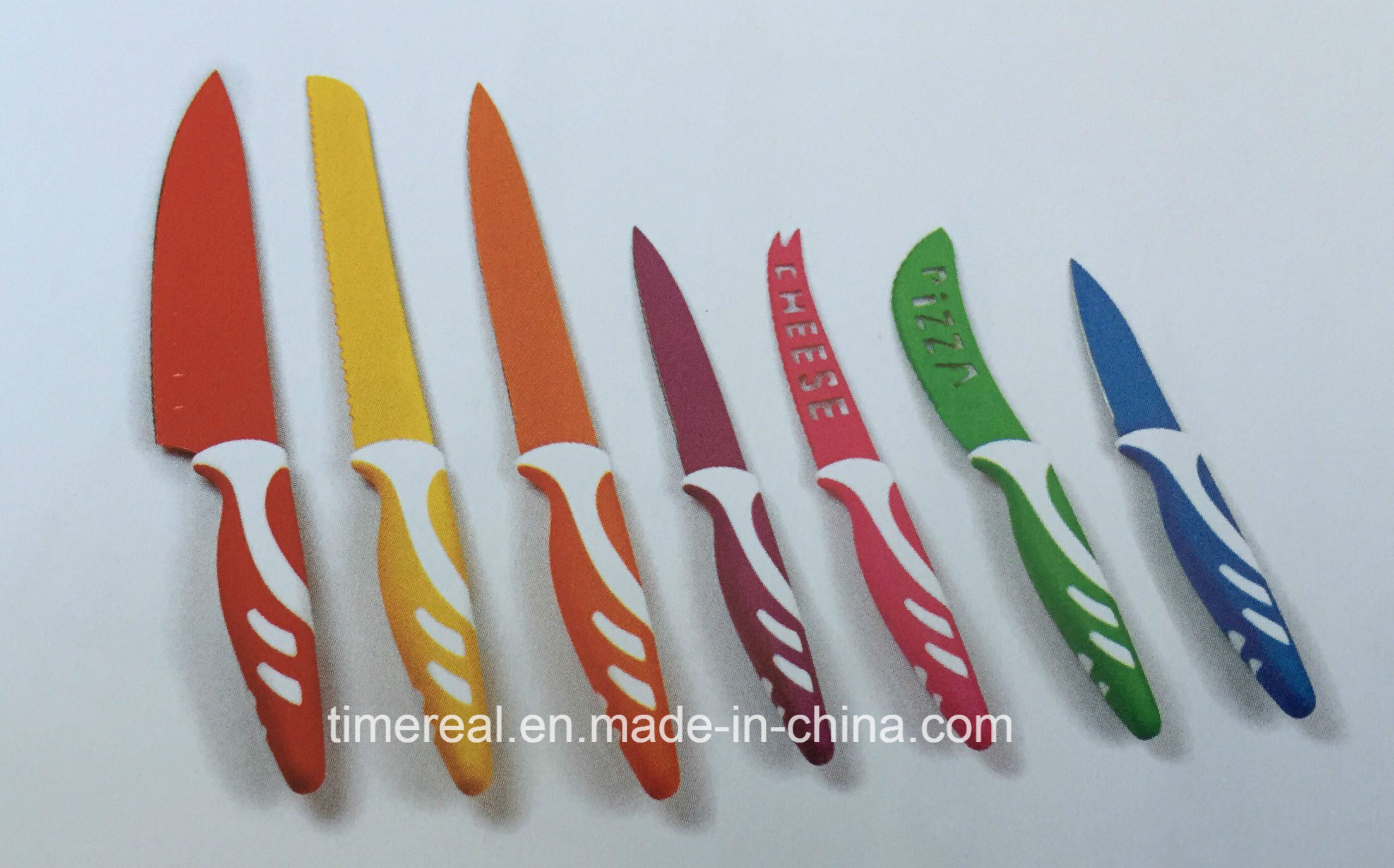 Stainless Steel Kitchen Knives Set with Painting No. Fj-0020