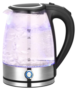 Good Wholesale Vendors Electric cordless glass kettle with blue illumination LED lighting 1.7L, 2000W