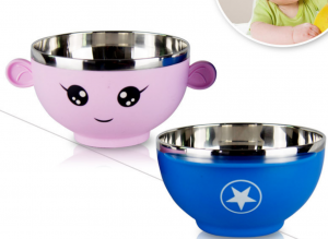 Gift Stainless Steel Kids Dinnerware Bowl and Children Kitchenware Set
