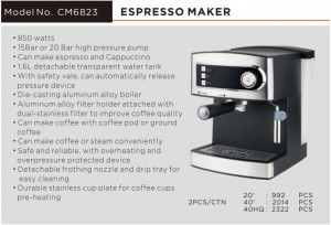 Good Quality Espresso Coffee Maker With Ce Gs Etl Certification