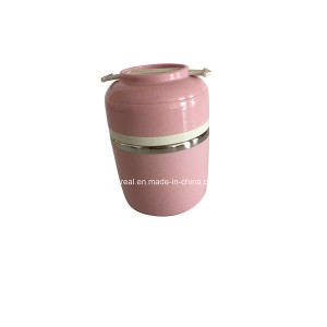 factory customized Chef Kitchen Knife -
 Nature Wheat Straw Pink Lunch Box 2 Layeres-No.Nw005-Dinnerware – Long Prosper