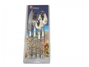 Stainless Steel Dinner Cutlery Set with Bamboo Handle No. B03