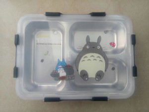 Hello Kitty Children Lunch Box With Plastic Cover-No. Lb24-Kitchen Utensils