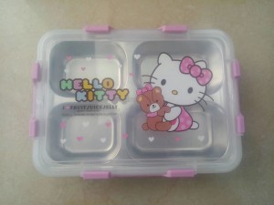 Hello Kitty Children Lunch Box With Plastic Cover-No. Lb24-Kitchen Utensils