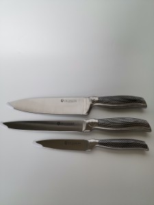 10 Years Factory Jiangmen Knife Set Kitchen 3 Piece Multi Color 2cr13 Knives 21.5cm Kitchen Knife