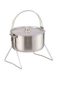 Stainless Steel Tri-ply Camping Pot L Size-No.cp02