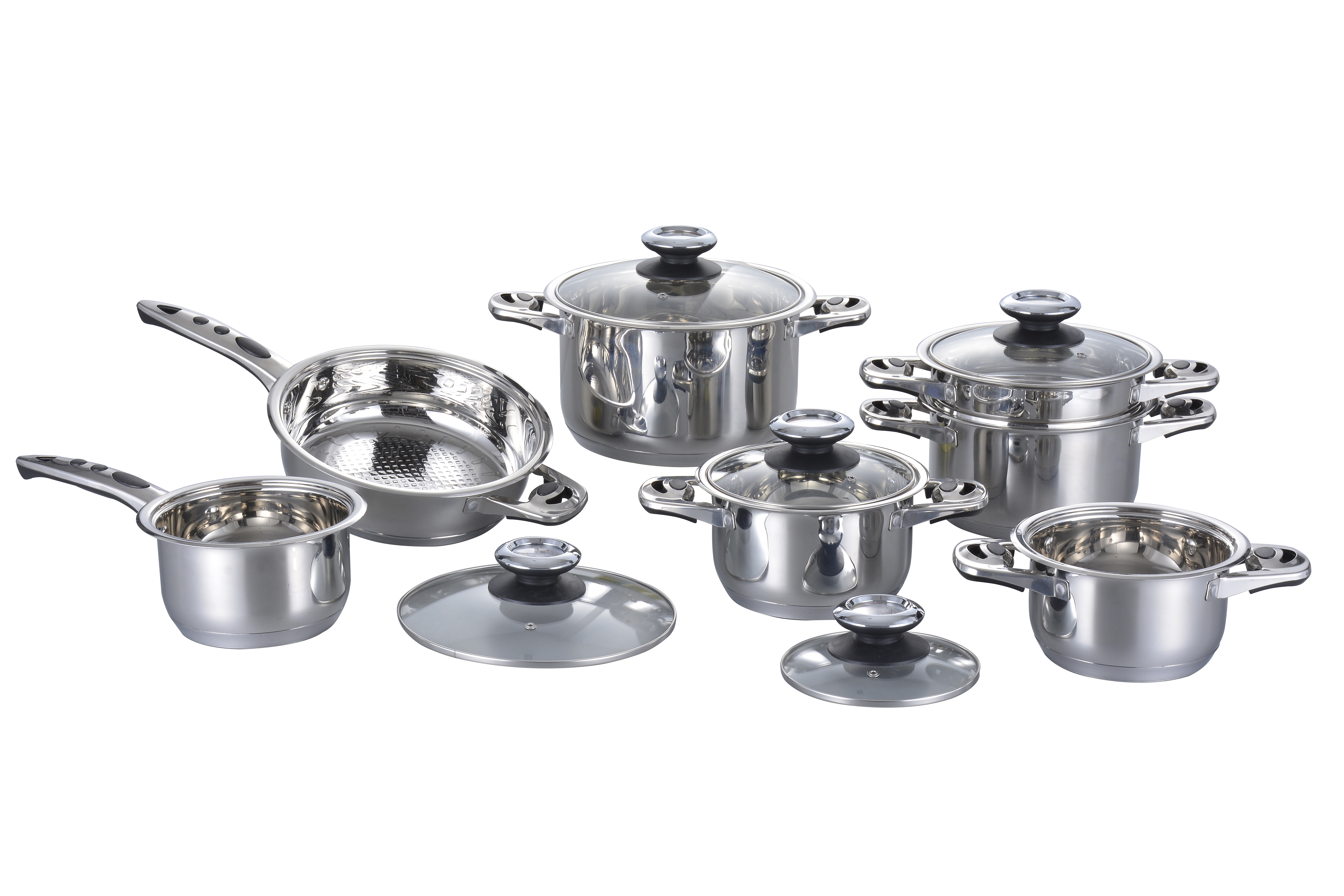 Factory wholesale Vacuum Food Container -
 Stainless Steel Cookware Set-No.cs27 – Long Prosper
