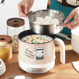 600W Multi-Purpose Electric Cooking Pot,Anti-scald PP Mini Electric Cooker