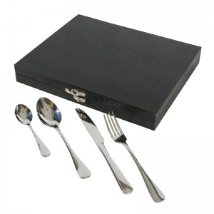 Hot Selling Black Gift Box 24PCS Tableware Knife Fork Spoon