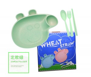 Hot Sale for Biodegradable Peppa Pig Children’s Tableware Set Wheat Straw Knife Spoon Fork Travel Flatware Cutlery Set