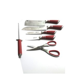 Stainless Steel Kitchen Knives Set with Painting No. Knf-0001