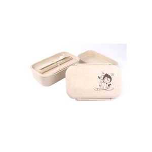 OEM China Disposable Biodegradable Cornstarch Cutlery -
 Nature Wheat Straw Lunch Box-No. Gd002-Dinnerware – Long Prosper