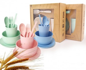 Massive Selection for Biodegradable Disposable Plate -
 Nature Wheat Straw Cutlery Set-No.WS05-Dinnerware – Long Prosper