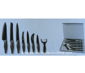 Stainless Steel Kitchen Knives Set with Painting No. Fj-001