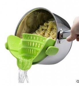 Multi-Functional Fruit Noodles Silica Gel Pot Dide Drain Food Strainer