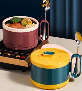OEM Manufacturer Nature Wheat Dinner Sets -
 Multi-Functional Student Noodle Bowl Heating Lunch Box Induction Cooker No. Lb28 – Long Prosper
