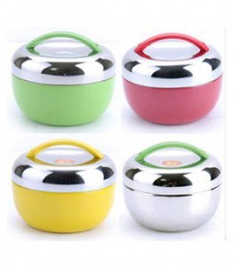 Apple Shape Multi Color Stainless Steel Lunch Box Food Carrier