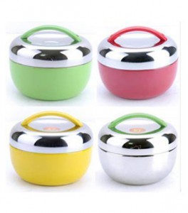 Apple Shape Multi Color Stainless Steel Lunch Box Food Carrier