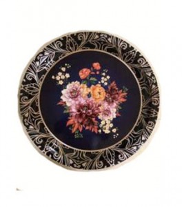 60CM Tinplate Round Tray With Flower Painting