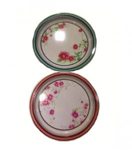 45-50CM Tinplate Round Tray With Flower Painting