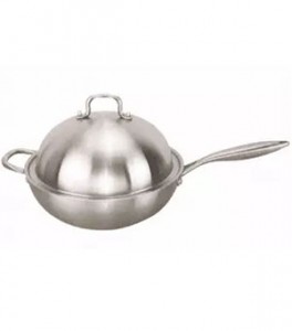 Home Appliance Stainless Steel Cooking Pan Cookware Frying Pan with Long Handle Fp007