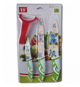 4PCS Kitchen Knife Set With Painting