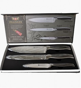 3 PCS Stainless Steel Kitchen Knife Set No. ZL-838