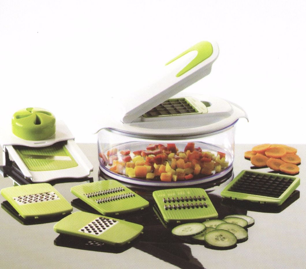 Home Appliance Plastic Vegetable Chopper Dice and Slice Cutting Food Machine Cg068
