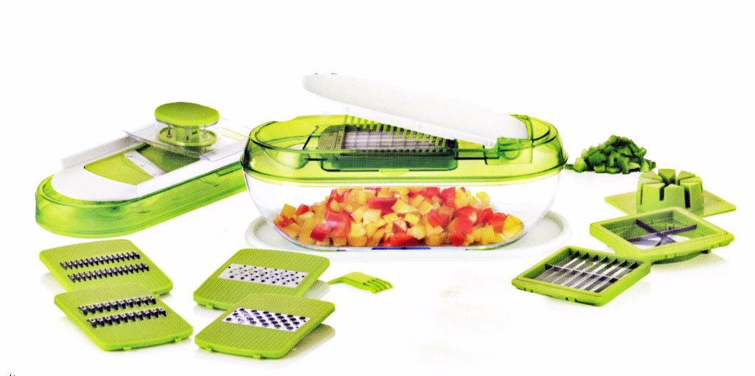 8 in 1 Home Appliance Plastic Food Processor Vegetable Chopper Cutting Machine Set Cg054