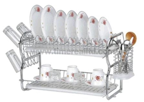 2 Layers Metal Wire Kitchen Dish Rack No. Dr16-Bb